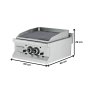 Thumbnail Grill pe gaz dublu profesional, inox, cu suprafata striata, 60*64*29 cm - 1