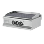 Thumbnail Grill pe gaz triplu profesional, inox, cu suprafata striata, 90*64*29 cm - 0