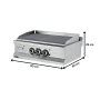 Thumbnail Grill electric profesional, inox, cu suprafata striata, 90*64*29 cm - 1