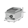 Thumbnail Grill electric profesional, inox, cu suprafata striata cromata, 40*64*29 cm - 1