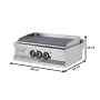 Thumbnail Grill electric profesional, inox, cu suprafata striata cromata, 90*64*29 cm - 1