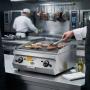 Thumbnail Grill pe gaz profesional, inox, cu suprafata striata PLUS, 80*73*30 cm - 2