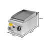 Thumbnail Grill pe gaz profesional, inox, cu suprafata striata PLUS, 40*90*30 cm - 1
