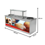 Thumbnail Vitrina de expunere gogosi, 2 friteuze electrice, inox, 25 + 25 lt, 220*70*85 / 132 cm - 2