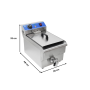 Thumbnail Friteuza electrica cu debuseu, inox, 9 lt, 28*49*33 cm - 7