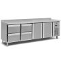 Thumbnail Masa rece, profesionala, inox, 2 usi, 4 sertare, 255*70*85 cm - 0