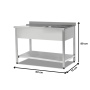 Thumbnail Masa inox de intrare pe dreapta pentru masini de spalat vase cu capota 60*75*89 - 1