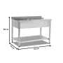 Thumbnail Masa inox de intrare pe stanga pentru masini de spalat vase cu capota 60*75*89 - 1