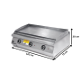 Thumbnail Grill electric profesional, inox, cu suprafata neteda cromata PLUS, 120*73*30 cm - 1