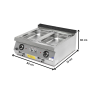 Thumbnail Bain marie profesional, electric, inox, 2 bazine, 80*73*30 cm - 1