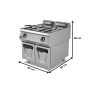 Thumbnail Friteuza electrica profesionala, inox, cu 2 cuve, 2*24 lt - 1