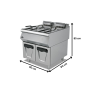 Thumbnail Friteuza gaz profesionala, inox, cu 2 cuve, 2*23 lt - 1