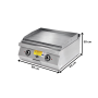 Thumbnail Grill electric profesional, inox, cu suprafata neteda cromata PLUS, 80*90*30 cm - 1