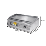 Thumbnail Grill electric profesional, inox, cu suprafata neteda cromata PLUS, 120*90*30 cm - 1