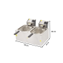Thumbnail Friteuza electrica cu 2 cuve 5 lt - 1