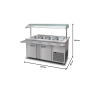 Thumbnail Salad bar, inox, 3*1/1 GN, racire ventilata, 120*90*85/131 cm - 1