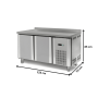 Thumbnail Masa rece congelare, profesionala, 2 usi, 125*70*85 cm - 3