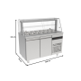 Thumbnail Salad bar 14 GN 1/4 cu 2 usi si geam panoramic, 270 lt. - 9