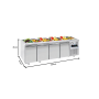 Thumbnail Salad bar FRENOX, inox, 6*1/1 GN, 233*70*85 cm - 4