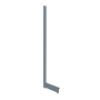 Thumbnail Terminal raft metalic de perete baza 60 cm H200 RAL7040 - 0