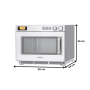 Thumbnail Cuptor profesional cu microunde Panasonic, inox, 18 lt - 4