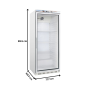 Thumbnail Dulap frigorific vertical, cu 1 usa din sticla, 570 lt - 3