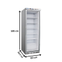 Thumbnail Dulap congelator vertical inox, cu 1 usa din sticla, 350 lt - 1