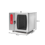 Thumbnail Cuptor profesional gastro electric cu convectie si abur, panou electronic, 10 cuve GN1/1 - 3