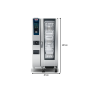 Thumbnail Cuptor profesional RATIONAL iCombi Pro gastro/patiserie, electric cu umidificare automata si boiler, 20 tavi GN1/1 + carucior - 5