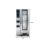Thumbnail Cuptor profesional RATIONAL iCombi Pro gastro/patiserie, pe gaz cu umidificare automata si boiler, 20 tavi GN1/1 + carucior - 5
