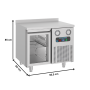 Thumbnail Masa rece FRENOX, profesionala, inox, 1 usa din sticla, 125 lt, 93,5*60*85 cm - 5