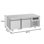 Thumbnail Masa rece FRENOX, profesionala, inox, 2 usi undercounter, 150 lt, 140*60*60 cm - 3