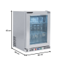 Thumbnail Dulap frigorific vertical inox, FRENOX cu 1 usa din sticla, 110 lt - 3