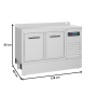 Thumbnail Frigider pentru bar FRENOX, inox, 2 usi, 281 lt, 138*60*85 cm - 2