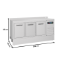 Thumbnail Frigider pentru bar FRENOX, inox, 3 usi, 474 lt, 193*60*85 cm - 2
