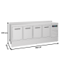Thumbnail Frigider pentru bar FRENOX, inox, 4 usi, 632 lt, 248*60*100 cm - 2