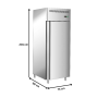 Thumbnail Dulap congelator vertical inox cu 1 usa, pentru patiserie, 20 tavi 40x60, 737 lt - 1