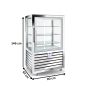 Thumbnail Vitrina frigorifica verticala, pentru cofetarie, profesionala, 425 lt, 90*62*146.5 cm - 6