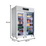 Thumbnail Dulap frigorific vertical inox, FRENOX cu 2 usi din sticla, 1400 lt - 2