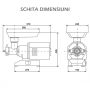 Thumbnail Masina pentru tocat carne, LA MINERVA, inox, 200 kg/h, 57*19*40.5 cm - 1