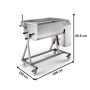 Thumbnail Malaxor carne inox 90 kg cu suport cu roti - 3
