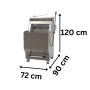 Thumbnail Masina Feliat Paine cu Lame Orizontale, 500 paini/h, 1.6 cm, manual, 72*90*120 cm - 2