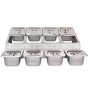 Thumbnail Recipient gastronorm ingrediente cu 8 cuve GN 1/6  - h10 cm - 4