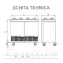 Thumbnail Vitrina frigorifica pentru inghetata STAF59 cu capace inox, 4 x 2,5 lt + 4 x 7,5 lt - 1