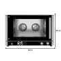 Thumbnail Cuptor profesional patiserie / gastronomie FM electric cu 4 tavi si panou de control mecanic - 2