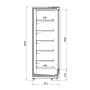 Thumbnail Raft frigorific pentru carne-mezeluri-lactate-bauturi 187 cm - motor exterior - 3