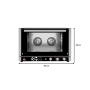 Thumbnail Cuptor profesional patiserie / gastronomie FM electric cu 4 tavi si panou de control mecanic 220V monofazic - 2