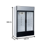 Thumbnail Vitrina frigorifica verticala cu 2 usi din sticla, 620 L, Iluminare interioara LED, +2°C / +8°C - 4