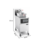 Thumbnail Friteuza electrica sub presiune profesionala cu sistem de filtrare, inox, panou de control digital, capacitate 24 litri - 2