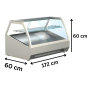 Thumbnail Vitrina calda inclinata de masa ArtSteel, alba, 172*60*60 cm, 1200 W - 1
